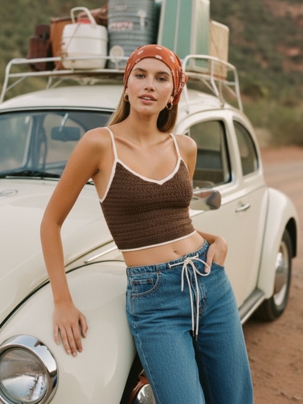 🧶 Abercrombie 90’s Crochet Bra Crop Top XS NWT